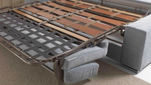 Divano pronto letto con rete a doghe di legno ortopedica
